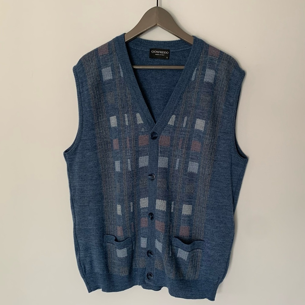 Vintage Gionfriddo sweater vest with small front pockets